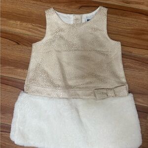 Janie and Jack Gold and White Formal Dress